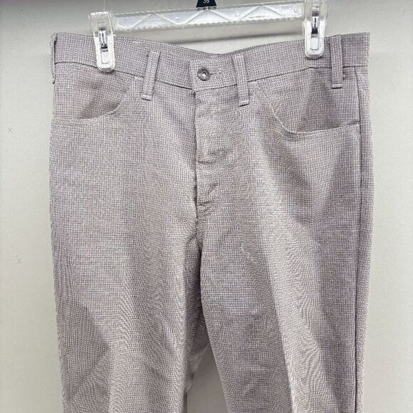 Levi's Vintage 1978 Sta-Prest Plaid R Only Tab Rare Talon Hippie Disco 33x30 - Picture 4 of 8